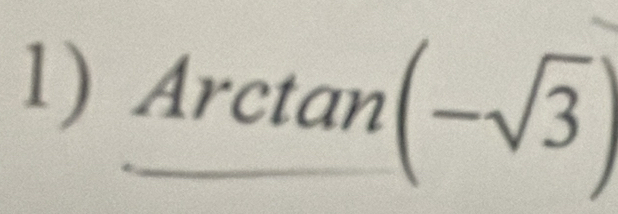 Arctan (-sqrt(3))