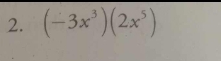 (-3x^3)(2x^5)