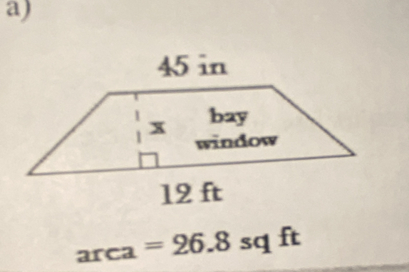 arca =26.8sqft