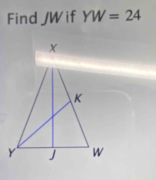 Find JW if YW=24