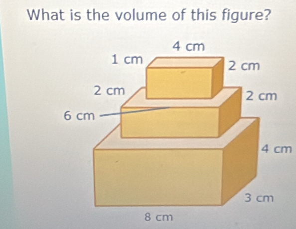 What is the volume of this figure?
4 cm