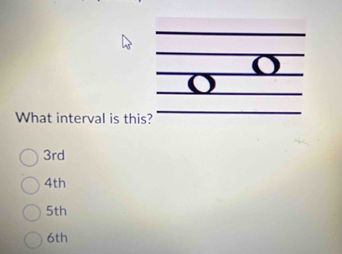 What interval is this?
3rd
4th
5th
6th