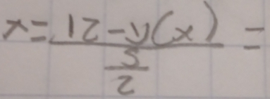 x=frac 12-y(x) 5/2 =