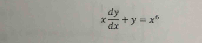 x dy/dx +y=x^6