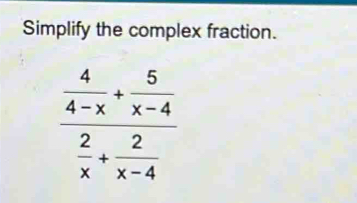 Simplify the complex fraction.