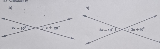 Caicule X
a)
b)