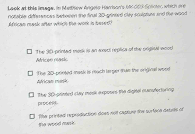 Look at this image. In Matthew Angelo Harrison's MK-003-Splinter, which ...