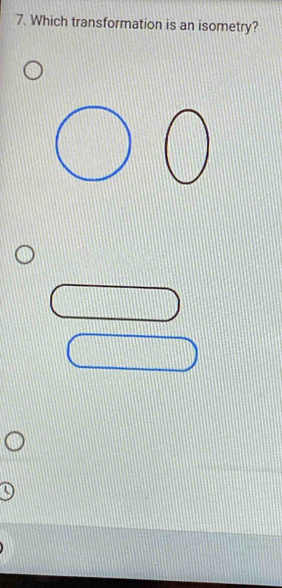 Which transformation is an isometry?