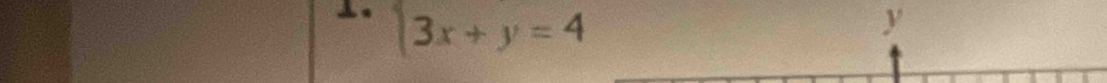 beginarrayl 3x+y=4endarray.
y