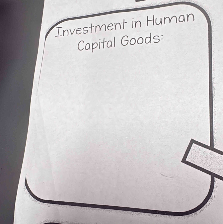 Investment in Human 
Capital Goods: