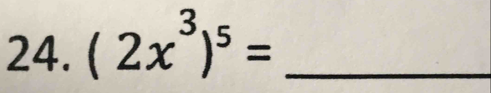 (2x^3)^5= _