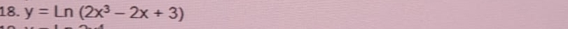 y=ln (2x^3-2x+3)