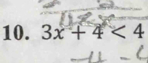 3x+4<4</tex>