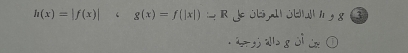 h(x)=|f(x)| ‘ g(x)=f(|x|)