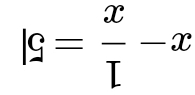 |q= x/l -x