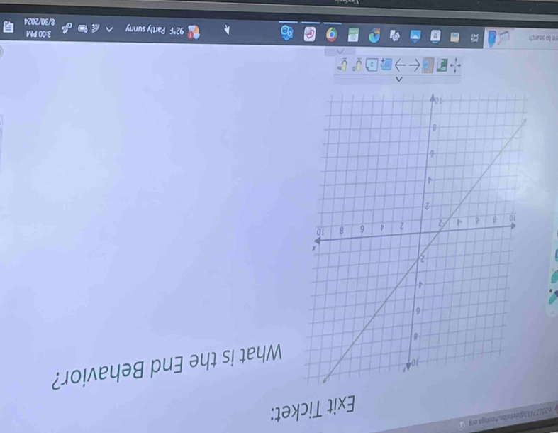 e20227433djdekalbschoolga.org 
Exit Ticket: 
What is the End Behavior? 
^ 
2 
re to search 92°F Partly sunny 8/30/2024 3:00 PM