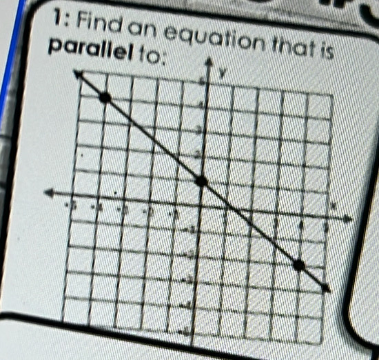 1: Find an equation th 
parallel to: