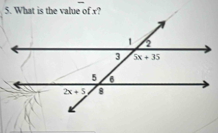 What is the value of x?