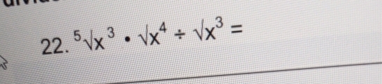 ^5surd x^3· surd x^4/ surd x^3=