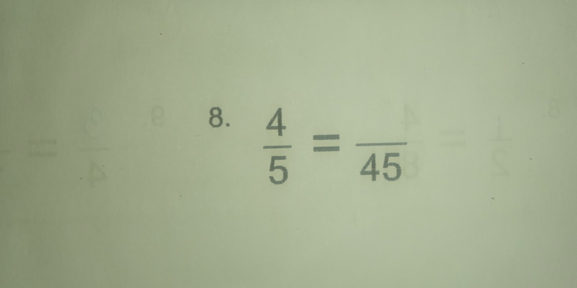  4/5 =frac 45
 1/2 