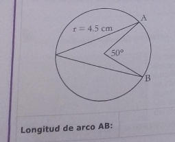 Longitud de arco AB: