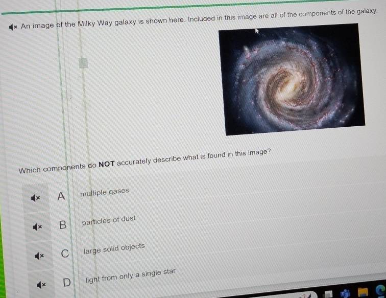 Solved: An image of the Milky Way galaxy is shown here. Included in ...