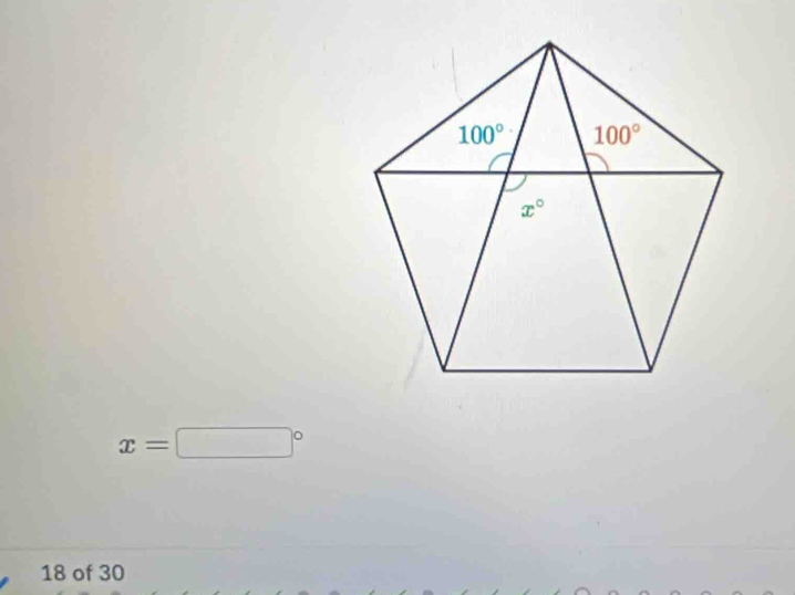 x=□°
18 of 30