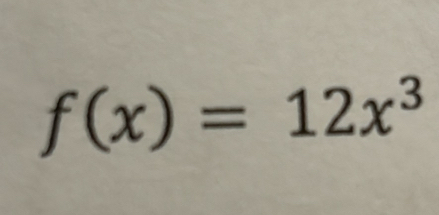 f(x)=12x^3