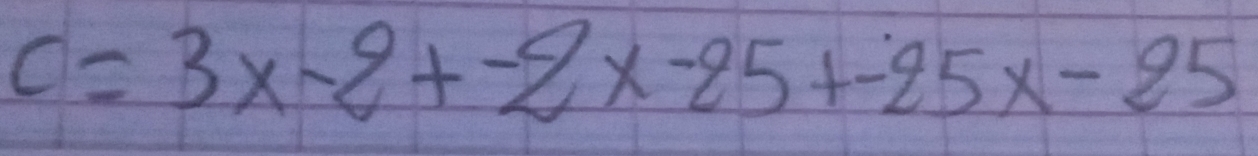 C=3x-2+2x-25+-25x-25