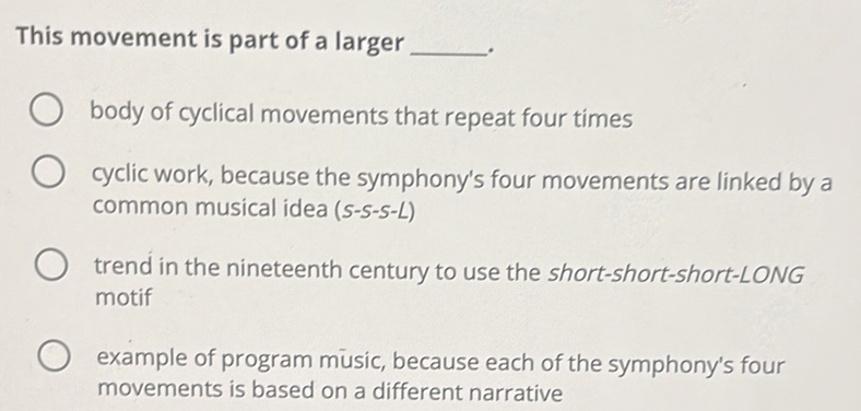 Solved: This movement is part of a larger _. body of cyclical movements ...