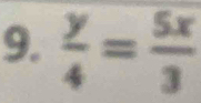  y/4 = 5x/3 