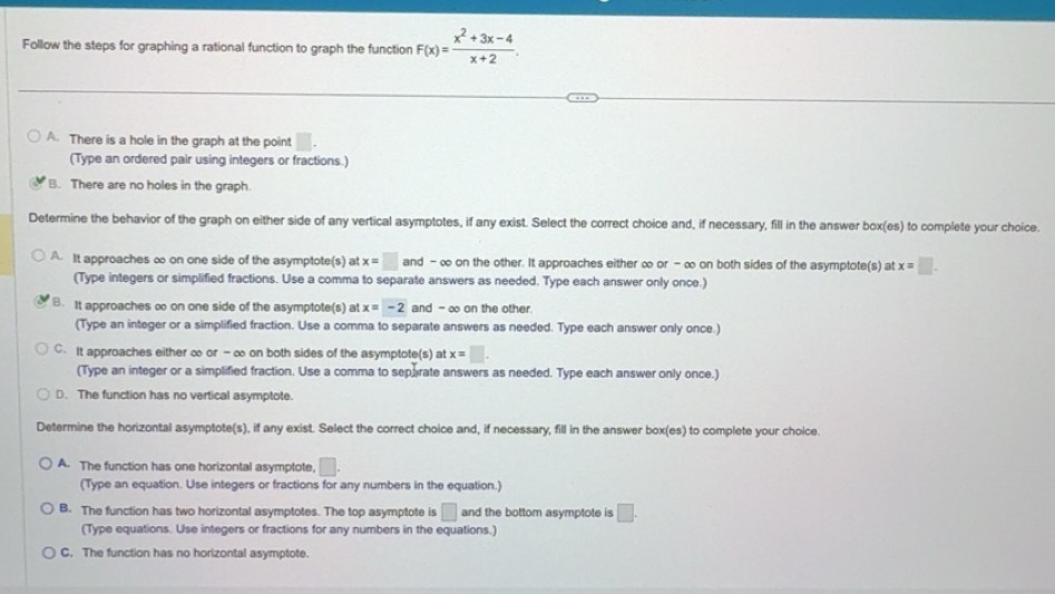 Solved: Follow the steps for graphing a rational function to graph the ...