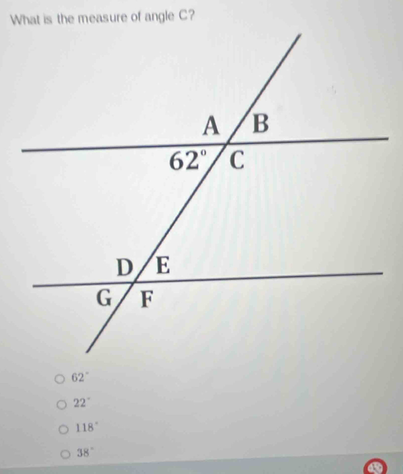 62°
22°
118°
38°