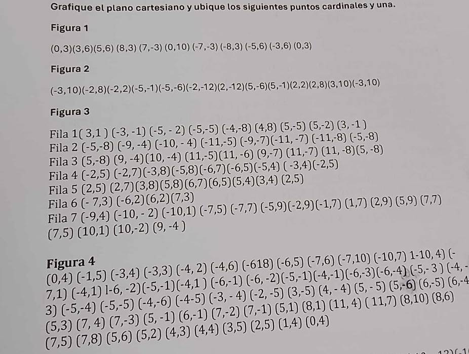 Resuelto:Grafique el plano cartesiano y ubique los siguientes puntos ...