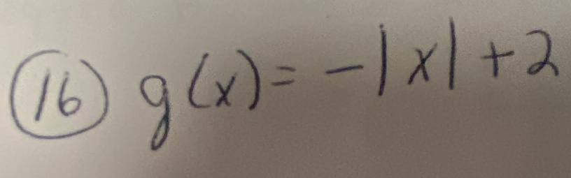 16 g(x)=-|x|+2