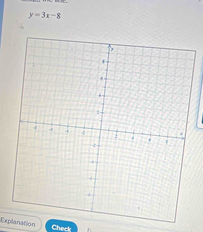 me.
y=3x-8
Explanation Check