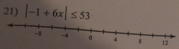 |-1+6x|≤ 53