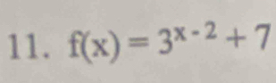 f(x)=3^(x-2)+7