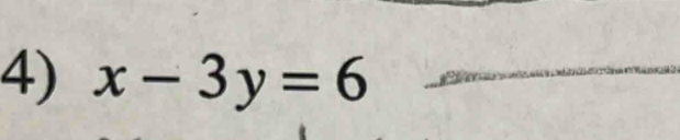 x-3y=6 _