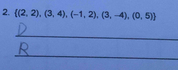  (2,2),(3,4),(-1,2),(3,-4),(0,5)
_ 
_