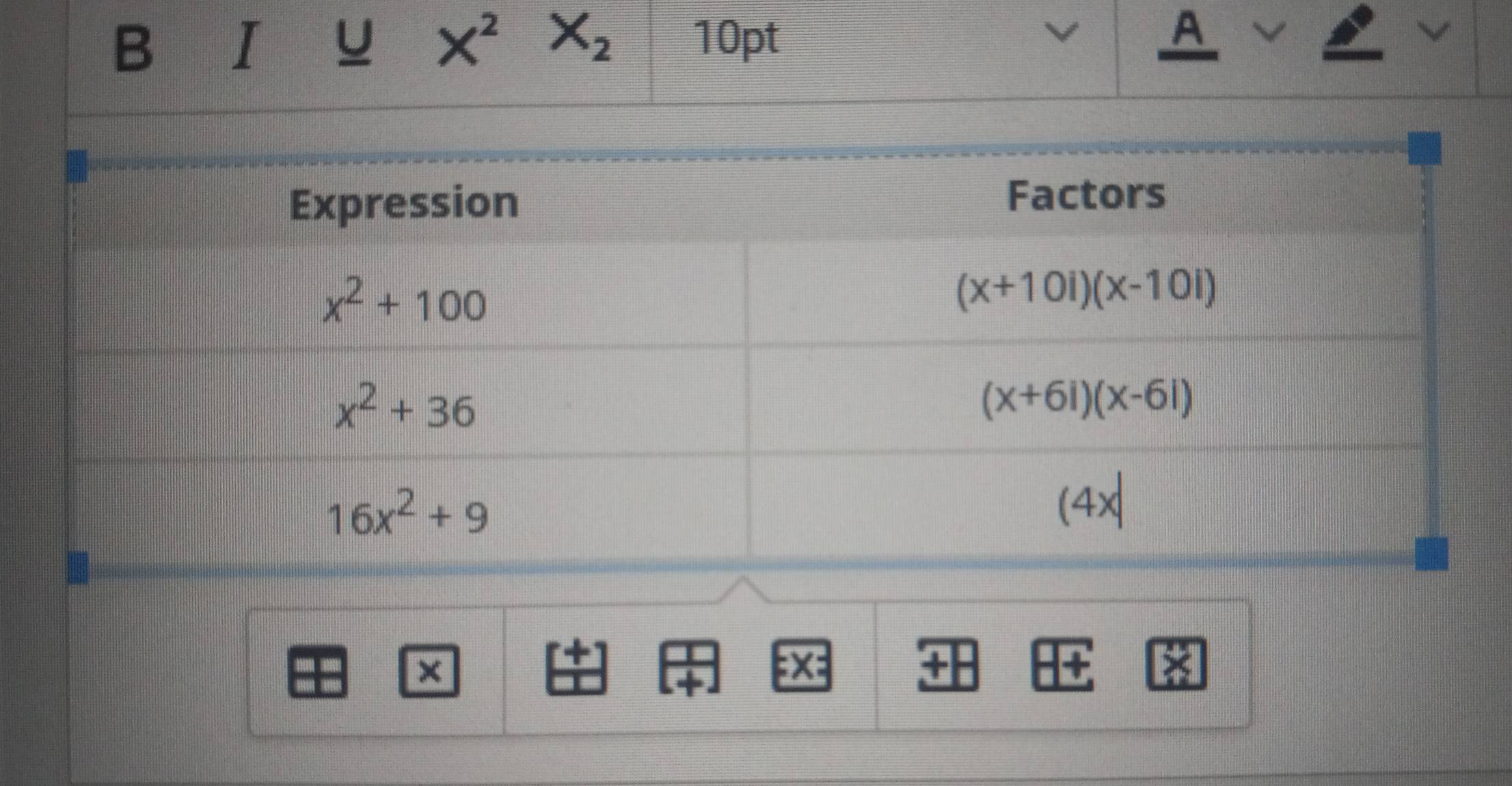 X^2 X_2 10pt
A
×
a