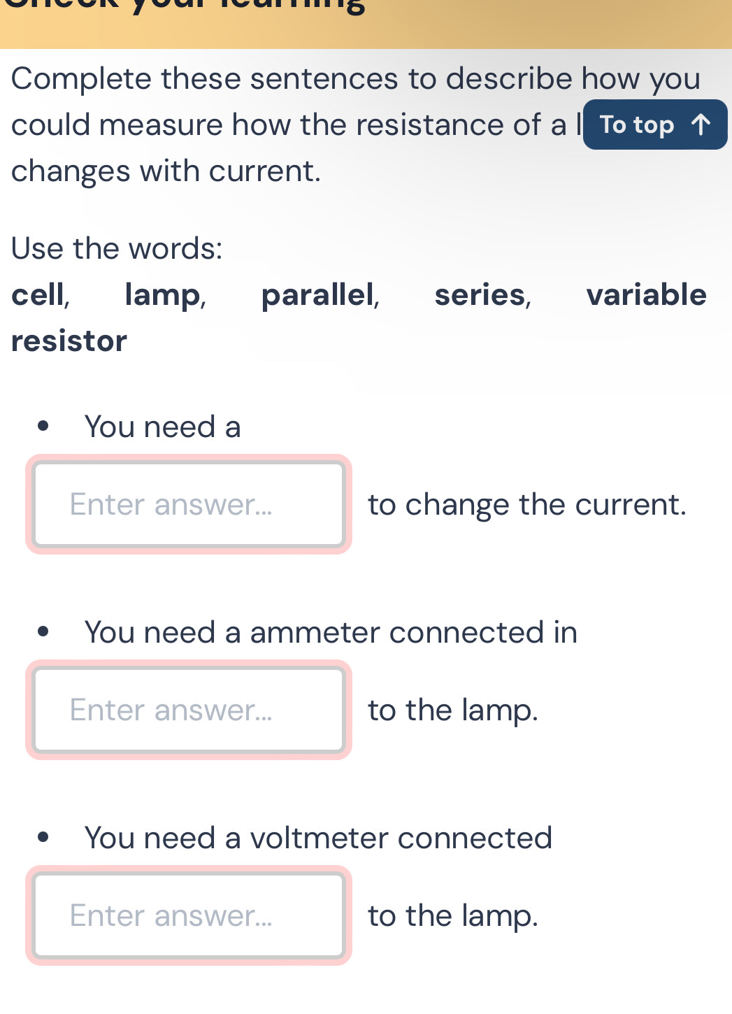 Solved: Complete these sentences to describe how you could measure how ...