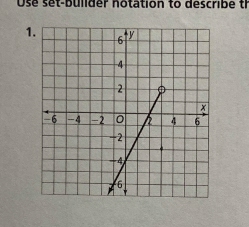 Use set-bulider notation to describe th 
1.