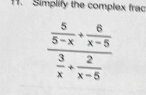 Simplify the complex frac