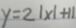 y=2|x|+11