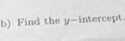 Find the y-int ercept