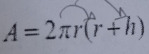 A=2π r(r+h)