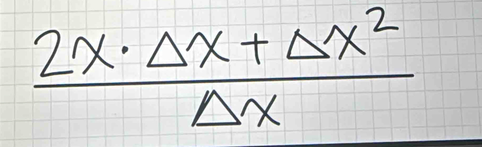  (2x· Delta x+Delta x^2)/Delta x 