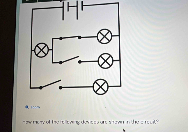 QZoom 
How many of the following devices are shown in the circuit?