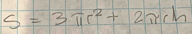 S=3π r^2+2π rh